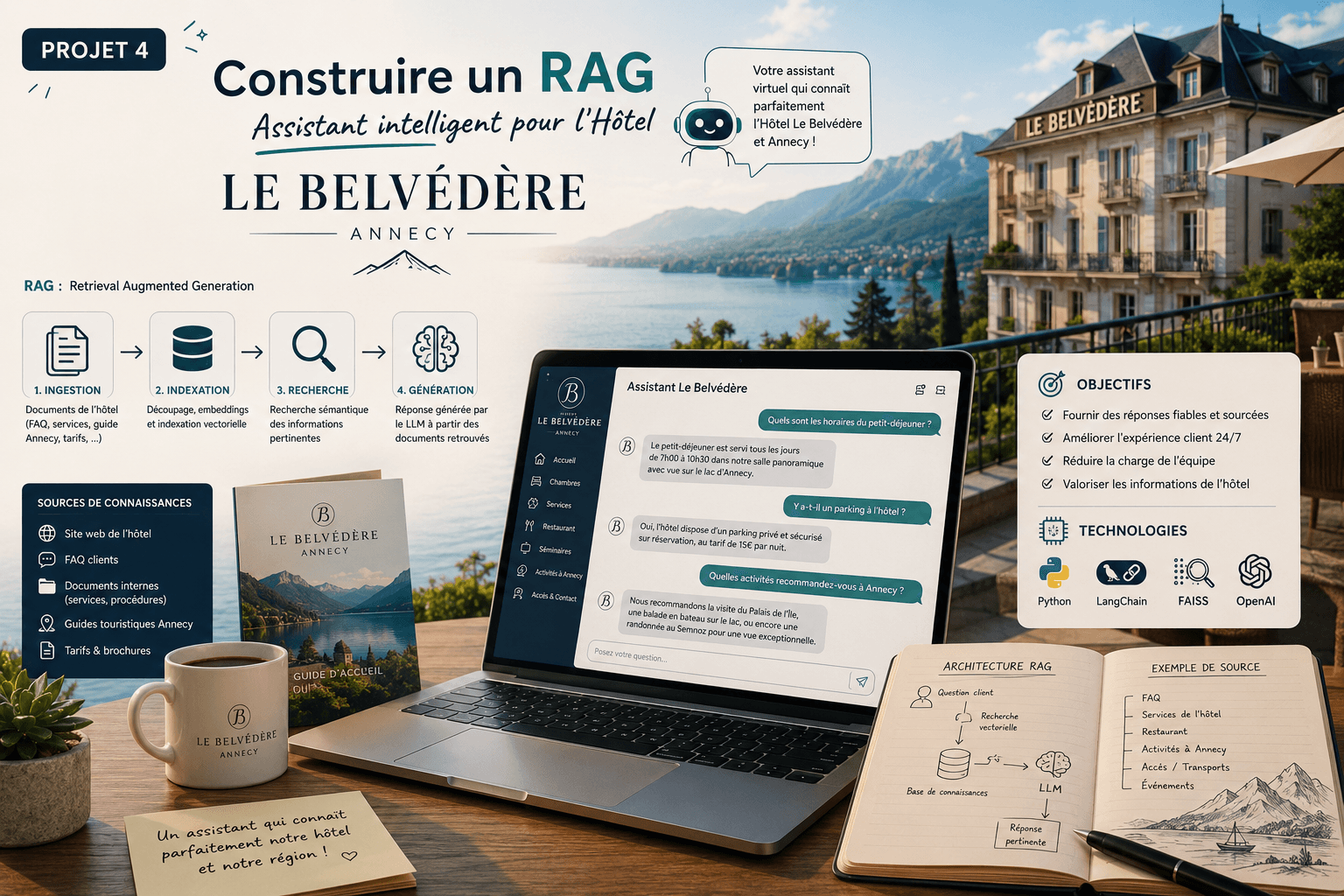 Assistant virtuel de l'Hôtel Le Belvédère
